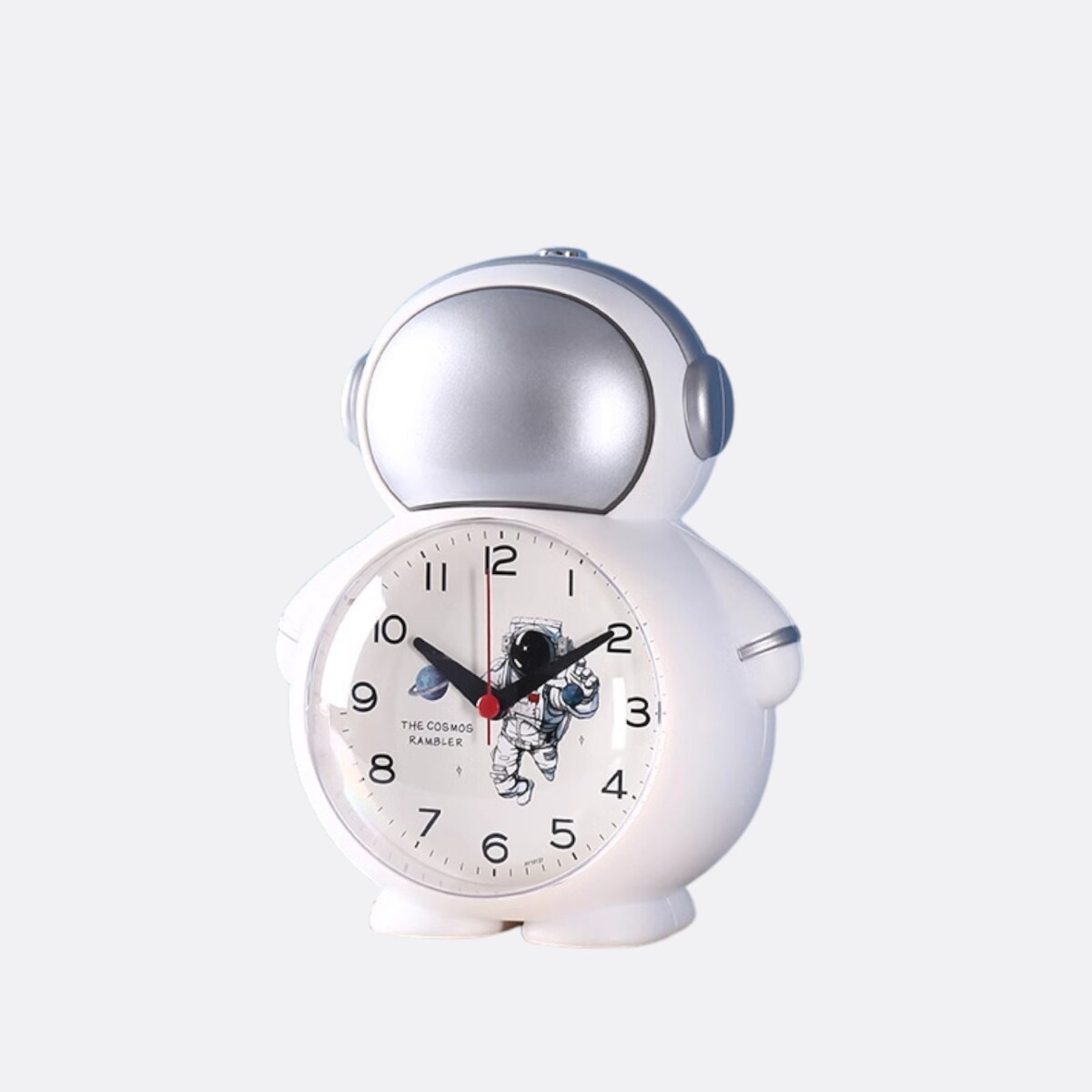 Reloj Despertador Astronauta Infantil 18cm - Plateada 