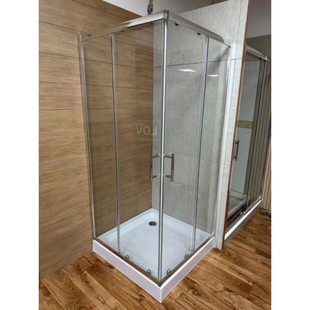 Cabina de ducha recta 90x90x185cm sin piso Cabina De Ducha Recta 90x90x185cm Sin Piso