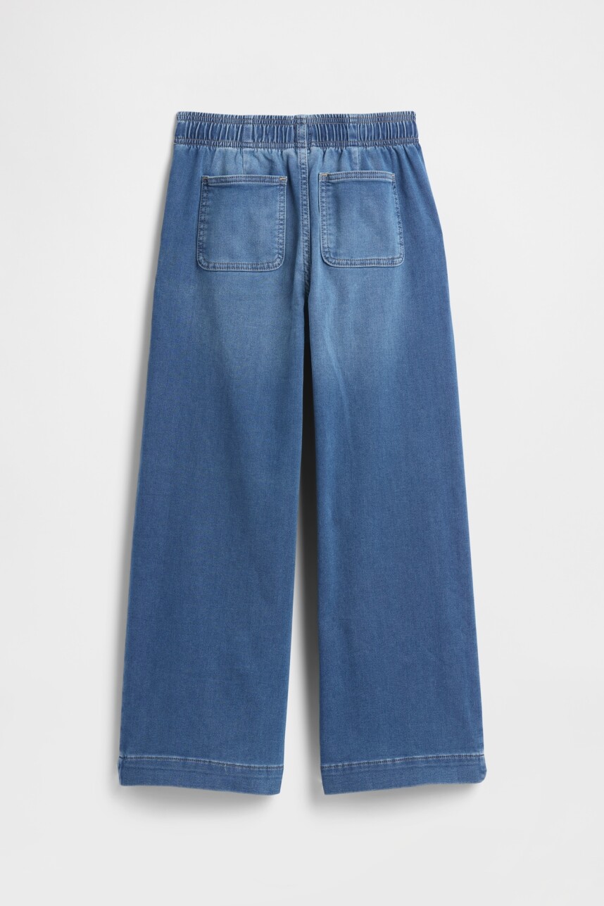 Pantalón Easy Pull On Niña Dark Wash Indigo 119