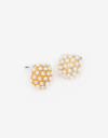 Aros Pasantes Perla Aros Con Micro Perlas - Dorado