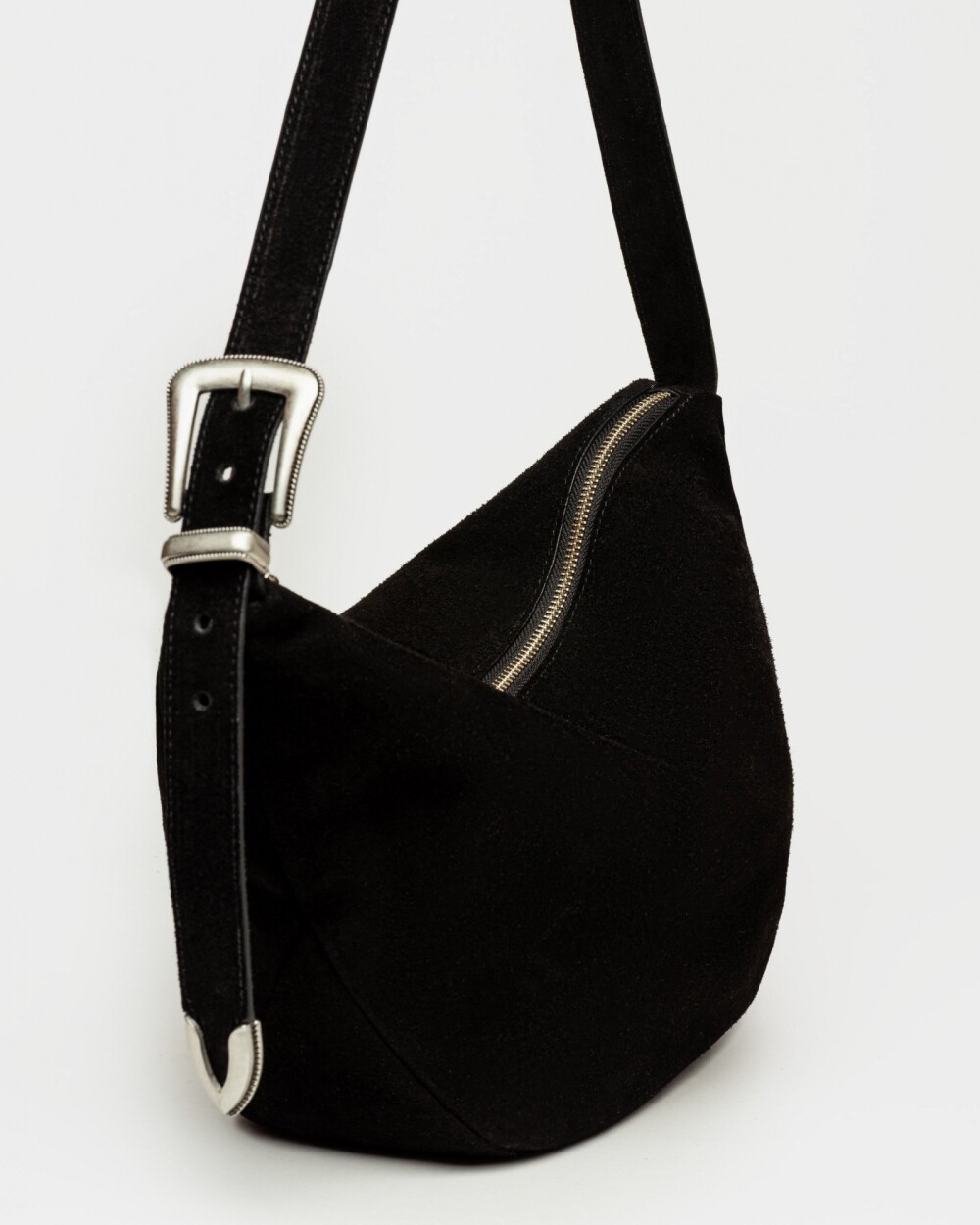 Bolso Bamboo en cuero gamuza Negro