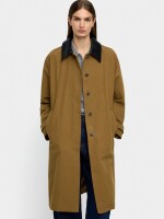 Trench De Algodón Cuello En Contraste camel