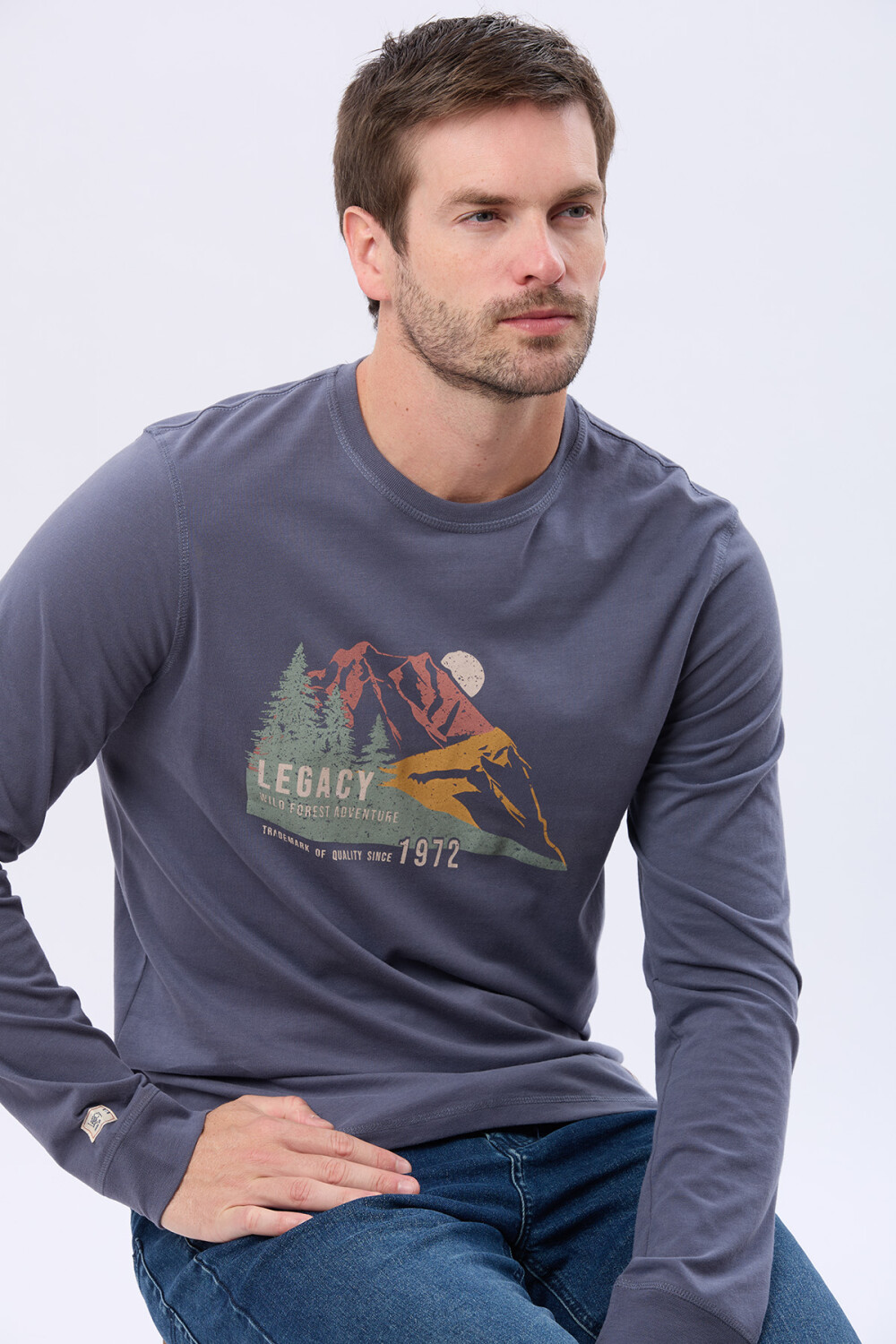 REMERA ESTAMPADA DE ALGODÓN INDIGO