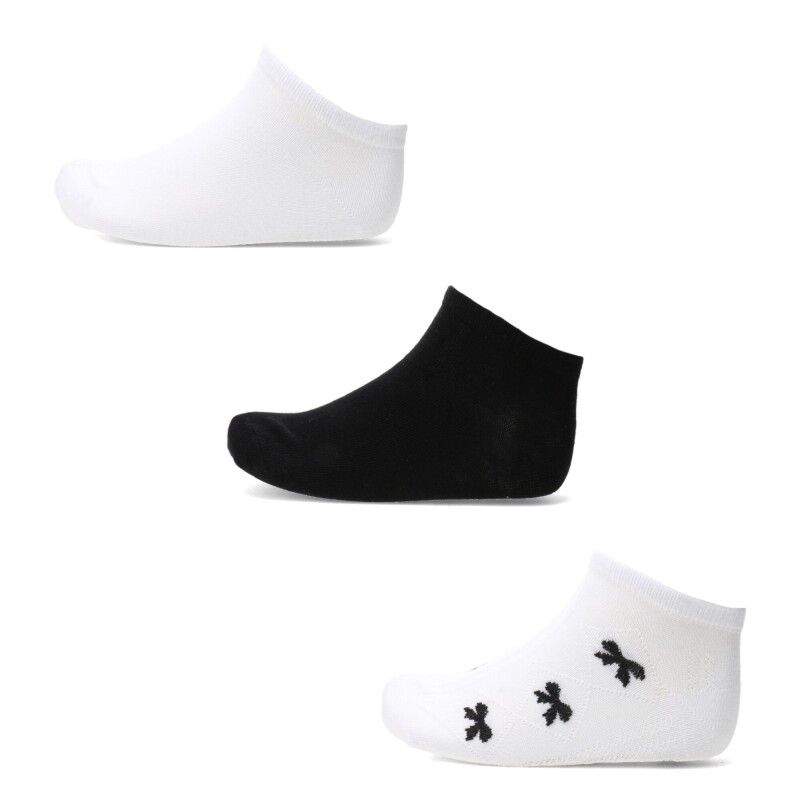 Medias de Mujer Miss Carol trainer pack x3 Blanco - Negro