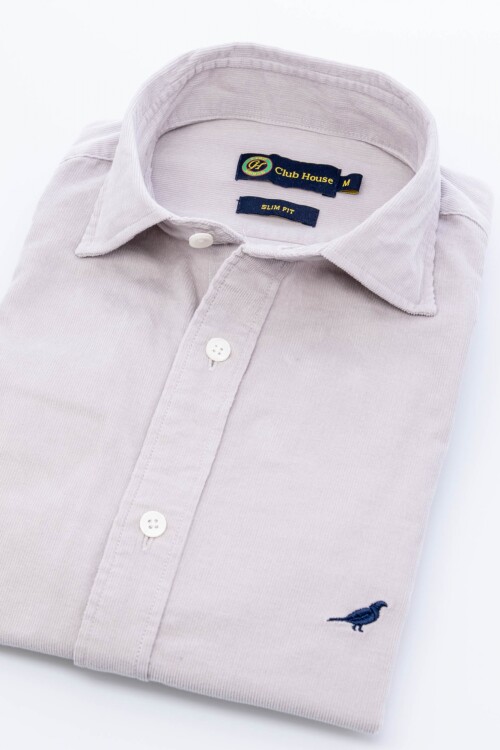 Camisa corduroy Slim Beige