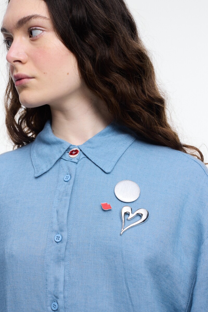 CAMISA ABERTURA Azul