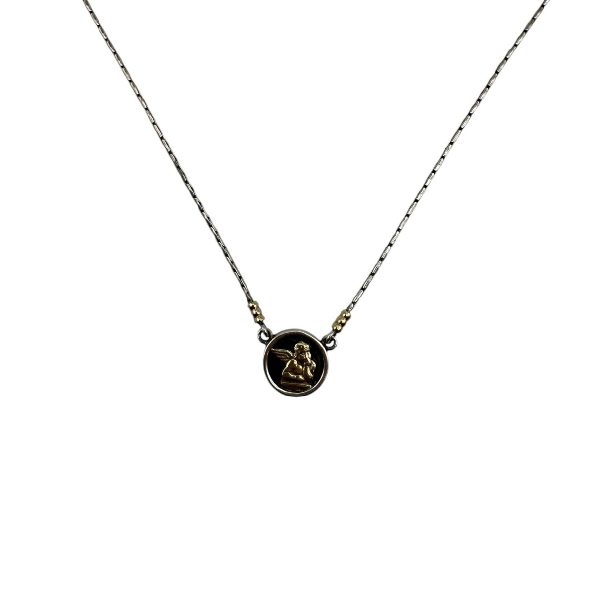 Conjunto ángel de la guarda - Plata y oro - Sin Piedra- CJ5003 - sinpiedra 