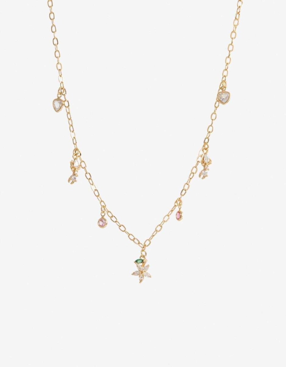 Collar Corto Multicharm - Dorado 