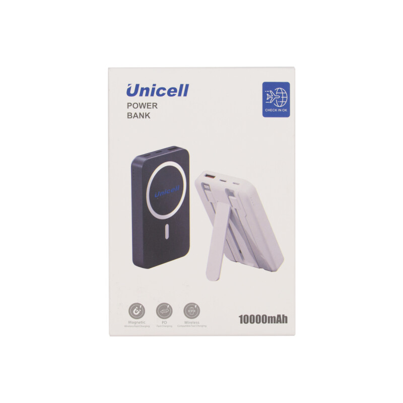 Power bank magnética Unicell 10.000 mAh color negro Power Bank Magnética Unicell 10.000 Mah Color Negro