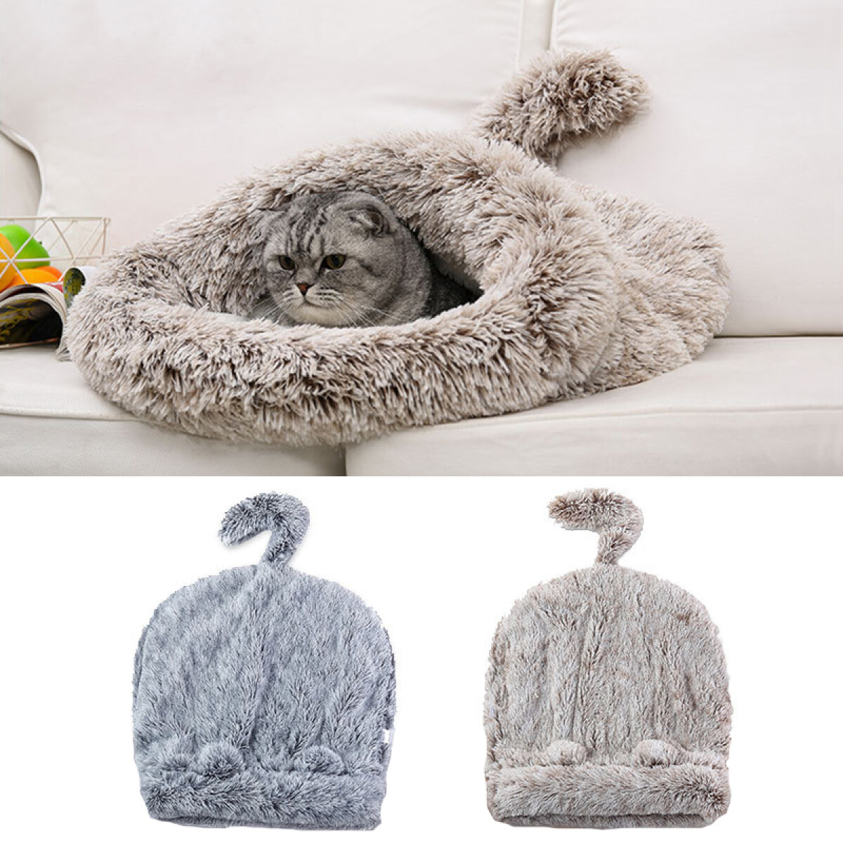 Cama Nido Para Gatos - Zapatilla Con Colita 