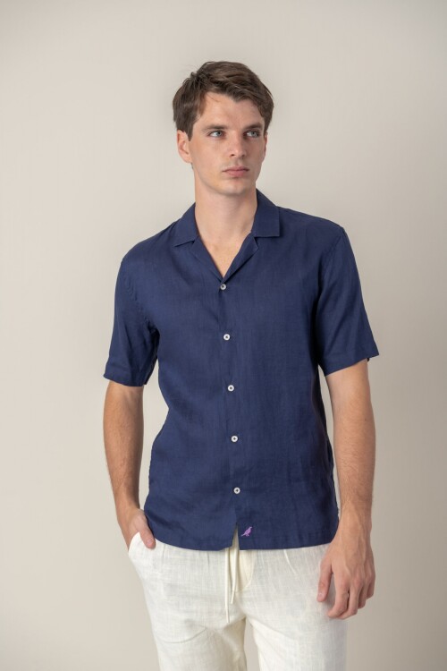 Hawaiana de Lino Azul