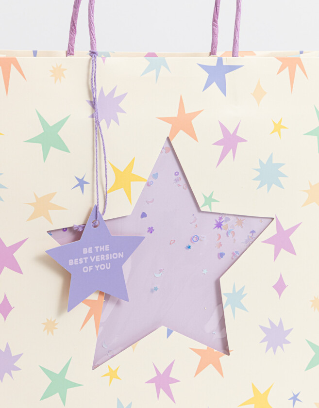 Accesorios Regalos Estrellas Bolsa De Regalo Tamaño Mediano - Combinacion Multicolor