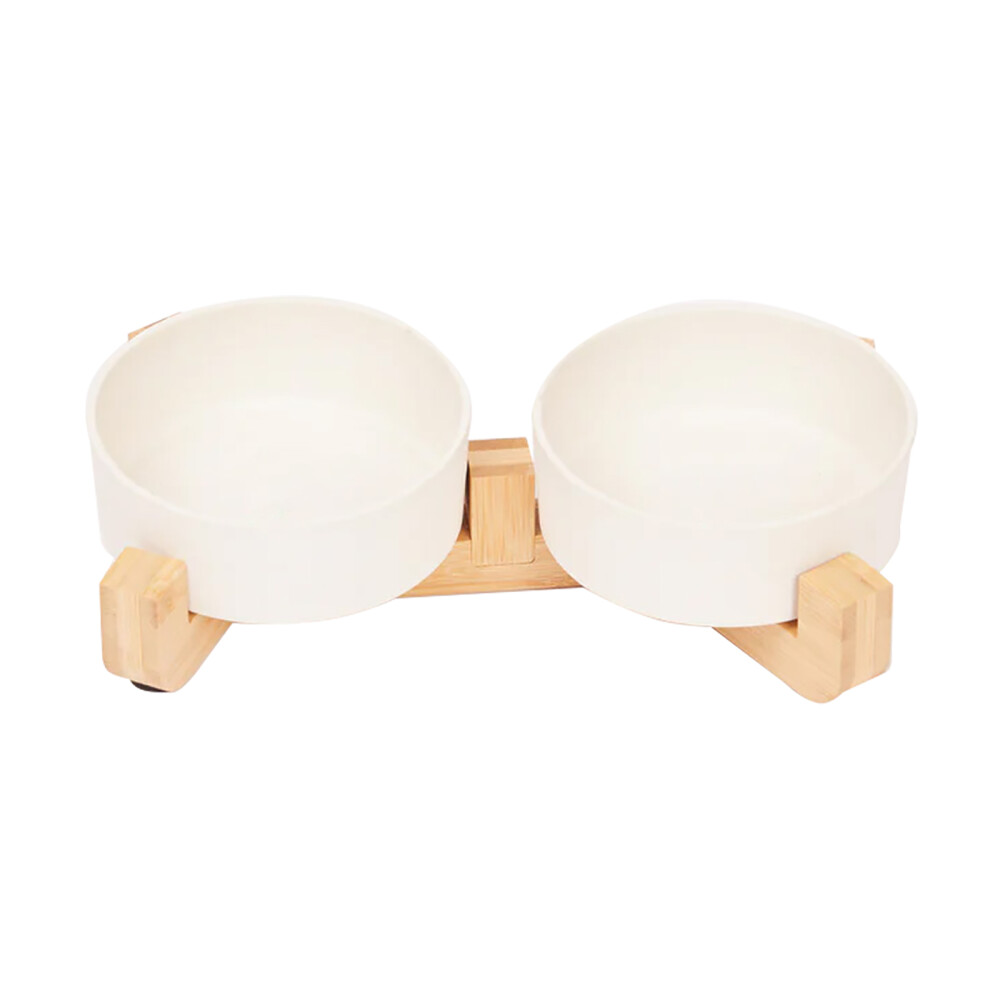 COMEDERO DOBLE CERÁMICA CERAMICA NATURAL-BEIGE 372124
