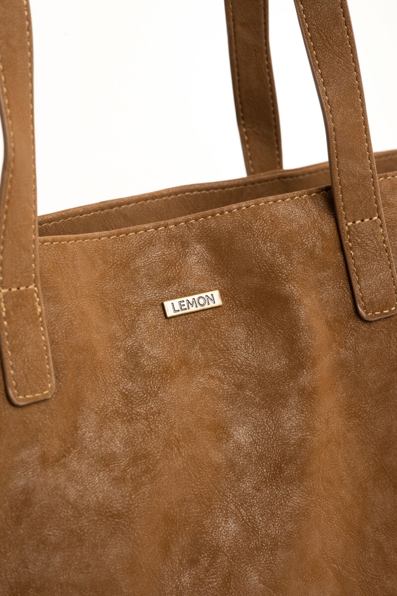 Travel Bag Cuero Vegano Camel