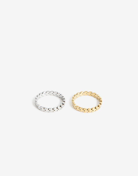 Sets Anillos Metal Sets Anillos, Acero - Combinacion Bicolor