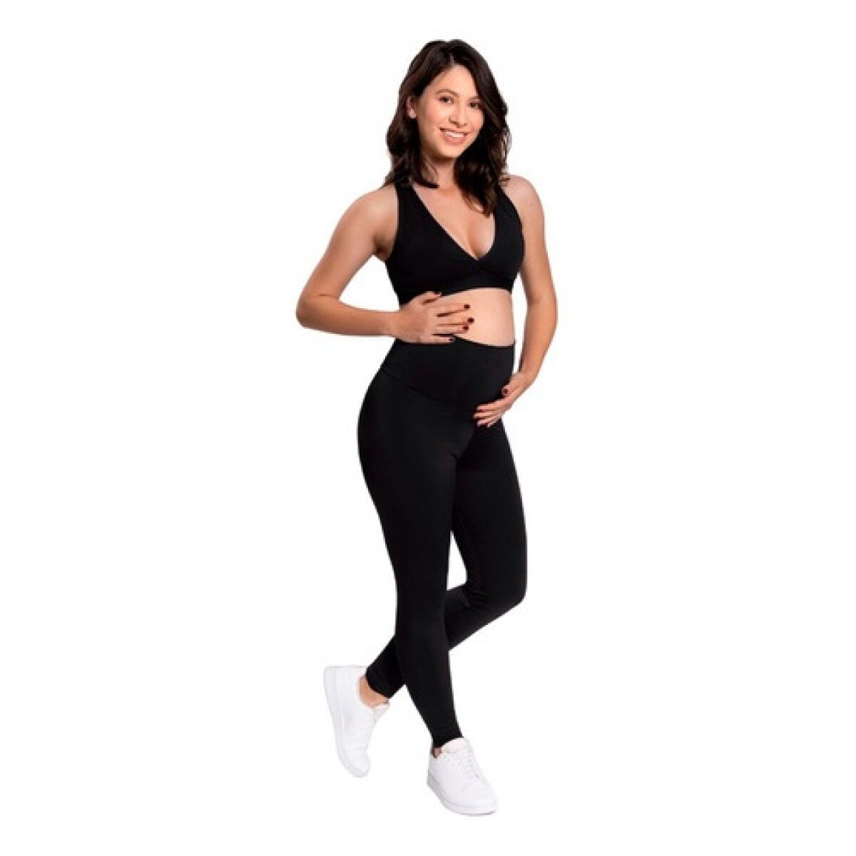 Calza legging deportiva para dama Graphene Negra - G 