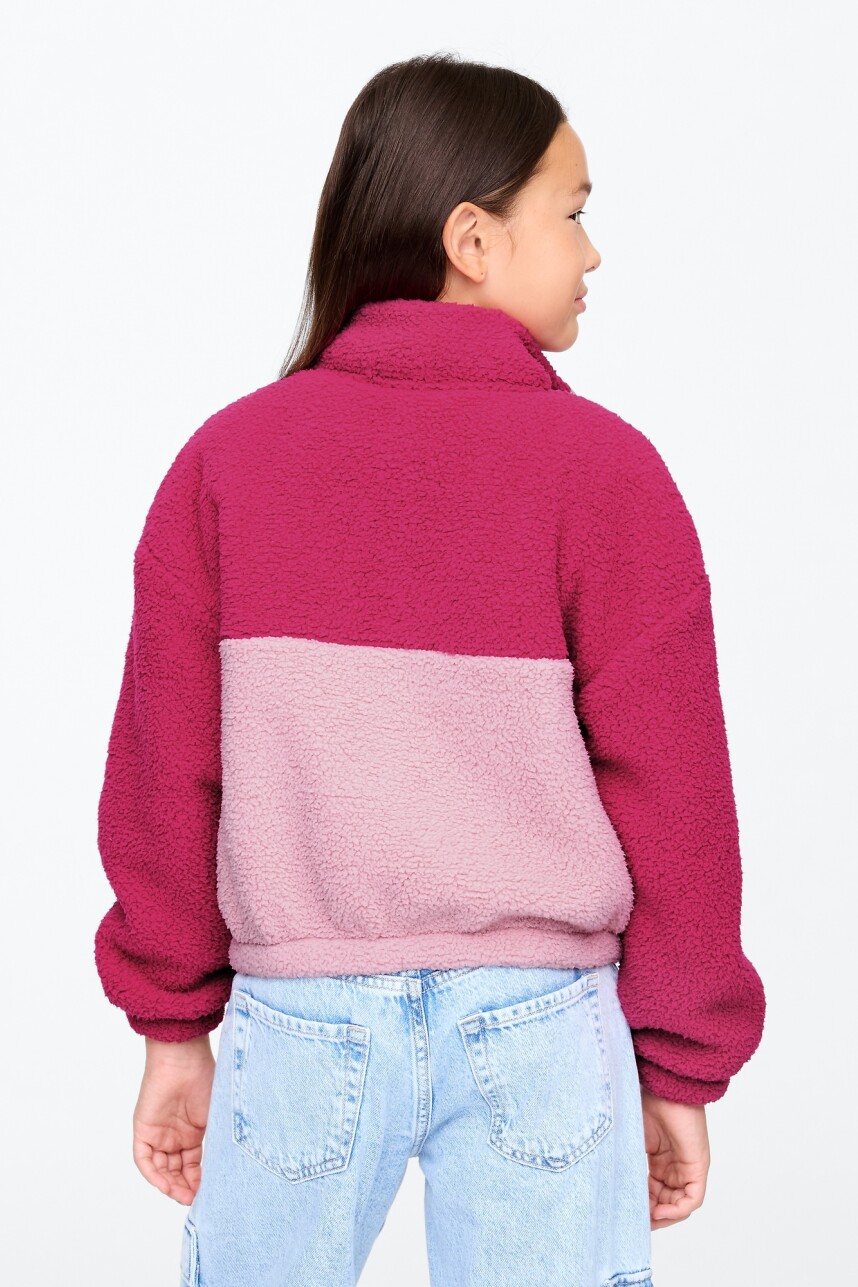 Canguro Logo Gap Sherpa Niña Pink Standard