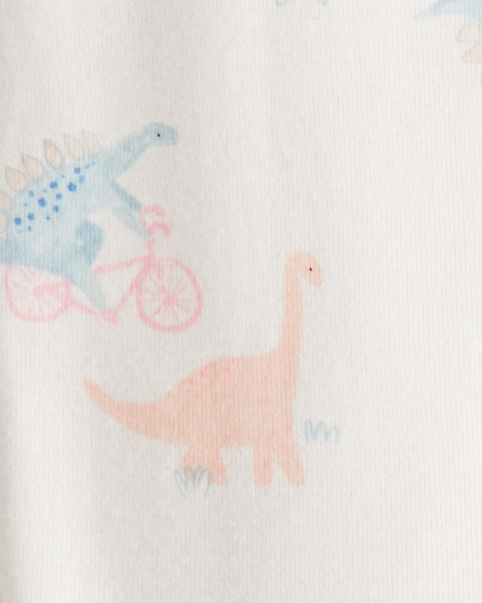 Pijama una pieza de algodón, con pie, diseño dinos Sin color