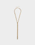 Collares Largos Metal Collar Largo Con Cadenas - Dorado