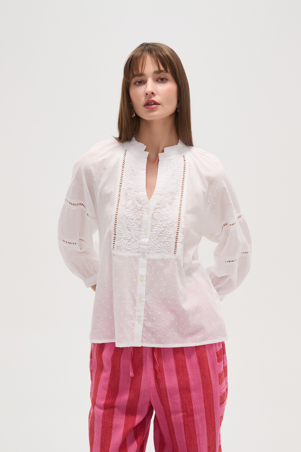 Blusa Shetland Blanco