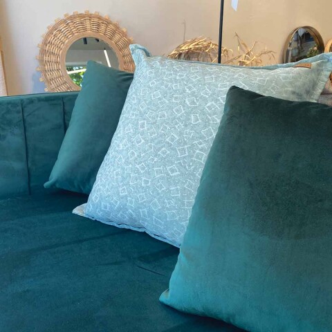 Almohadón Sidney - 60x60cm Verde estampado