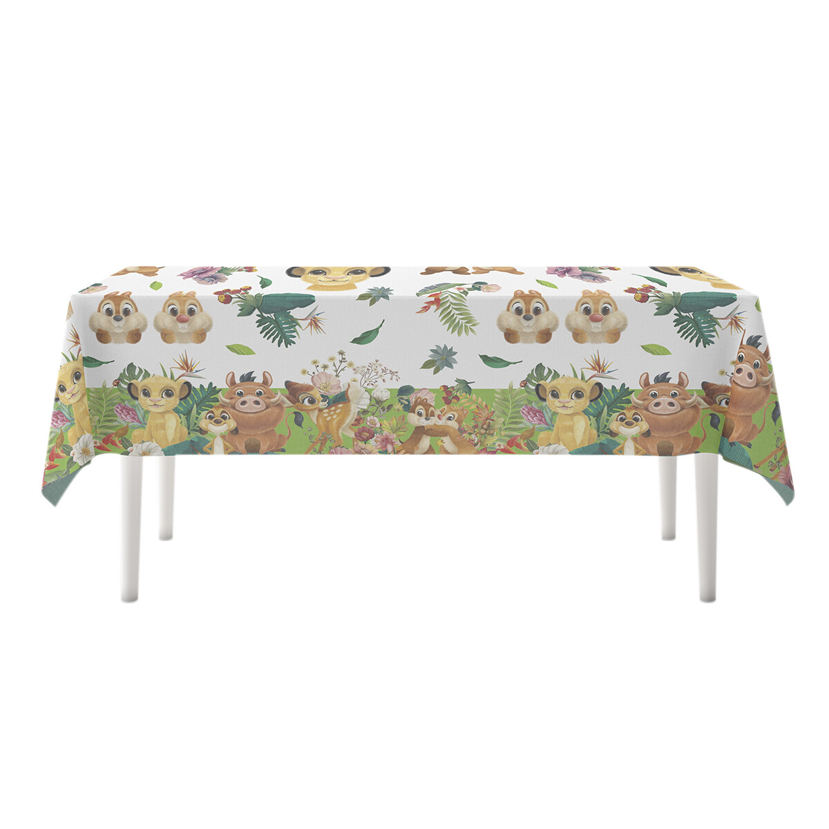 Cotillón Mantel Rectangular Animalitos de la Selva Disney 