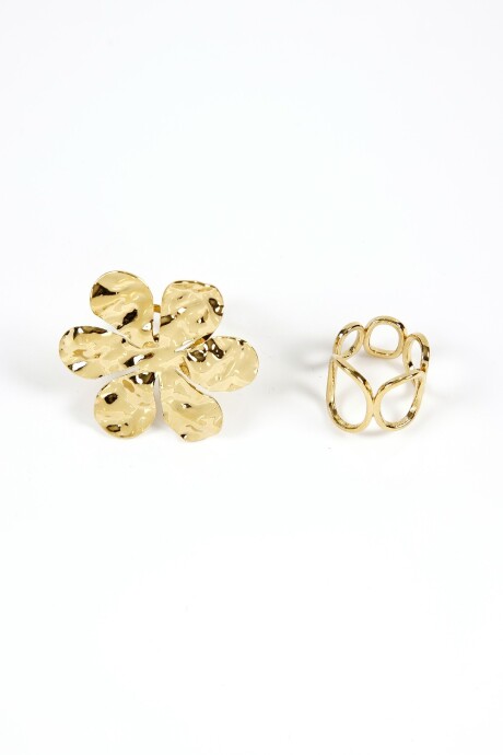 Anillo Dilu, Set X2 Dorado