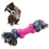 Juguete Masticable Perro Hueso Macizo Cuerda Resiste Variante Color Rosa Círculos