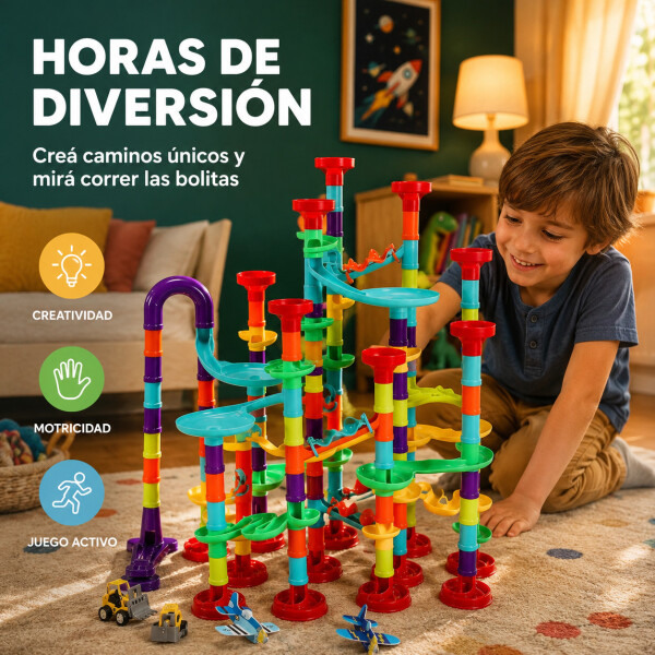 Juego Bloques Construcción Tuberias Infantil 113 Piezas Variante Diseño Multicolor