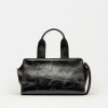 Cartera de mano Mila en cuero arrugado Negro