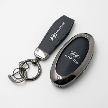 Llavero Para Hyundai Creta - Tucson - Kona Negro Metalizado Llavero Para Hyundai Creta - Tucson - Kona Negro Metalizado