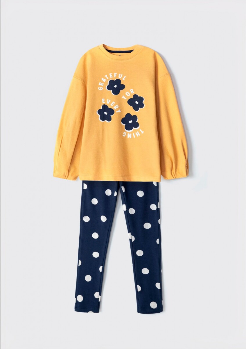 CONJUNTO INFANTIL ESTAMPADO - AMARILLO 