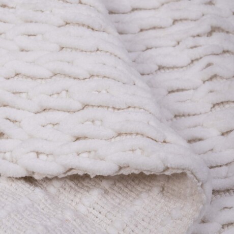 ALFOMBRA DE BAÑO ALGODON-Y-POLIESTER BLANCO JACQUARD
