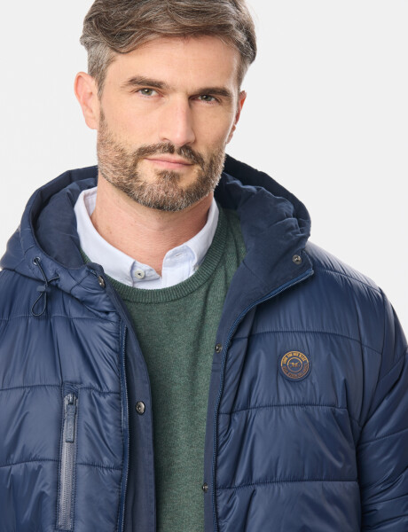 CAMPERA REVERSIBLE CAPITONEADA Azul