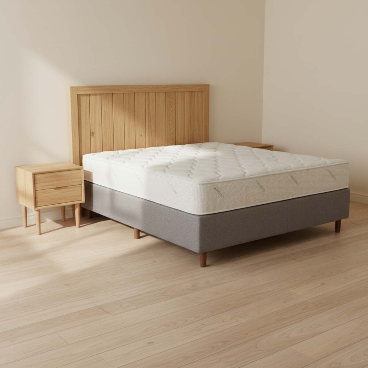 SOMMIER - 2 PLAZAS RESORTES POCKET DENSIDAD CRYSTAL 