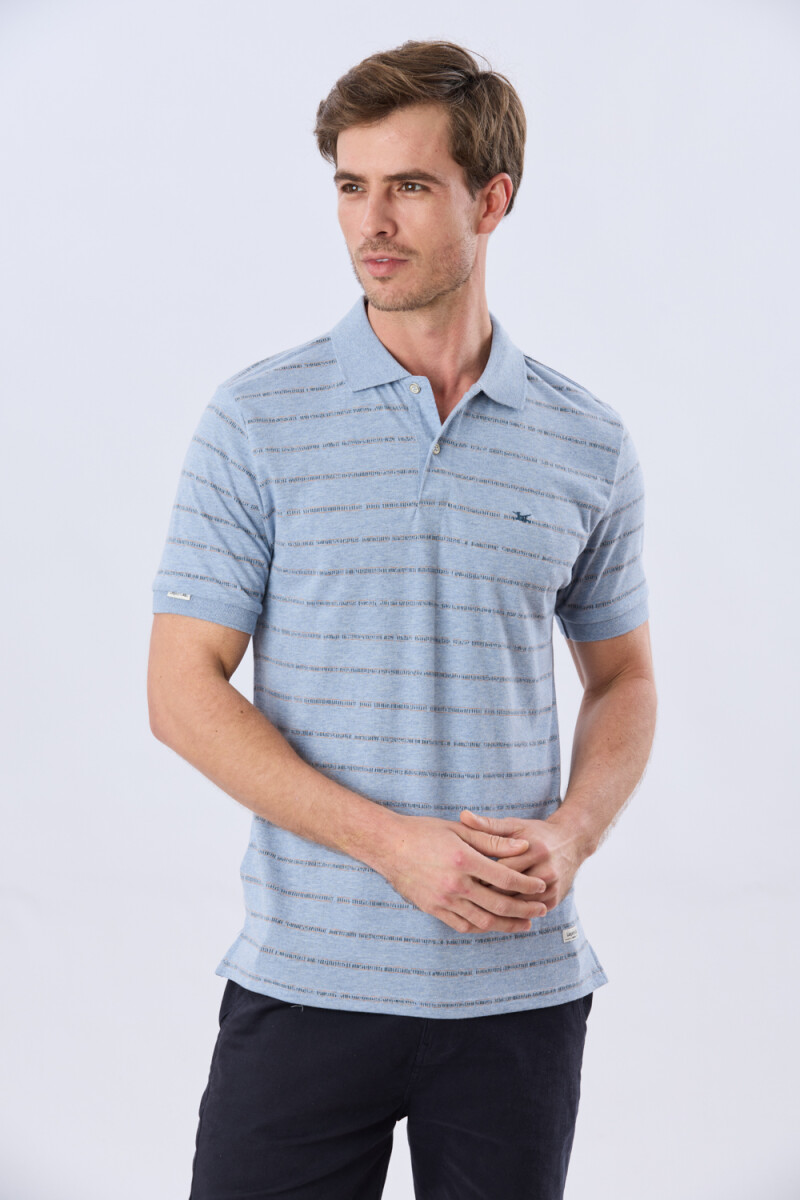 REMERA POLO ESTAMPADA - Denim 
