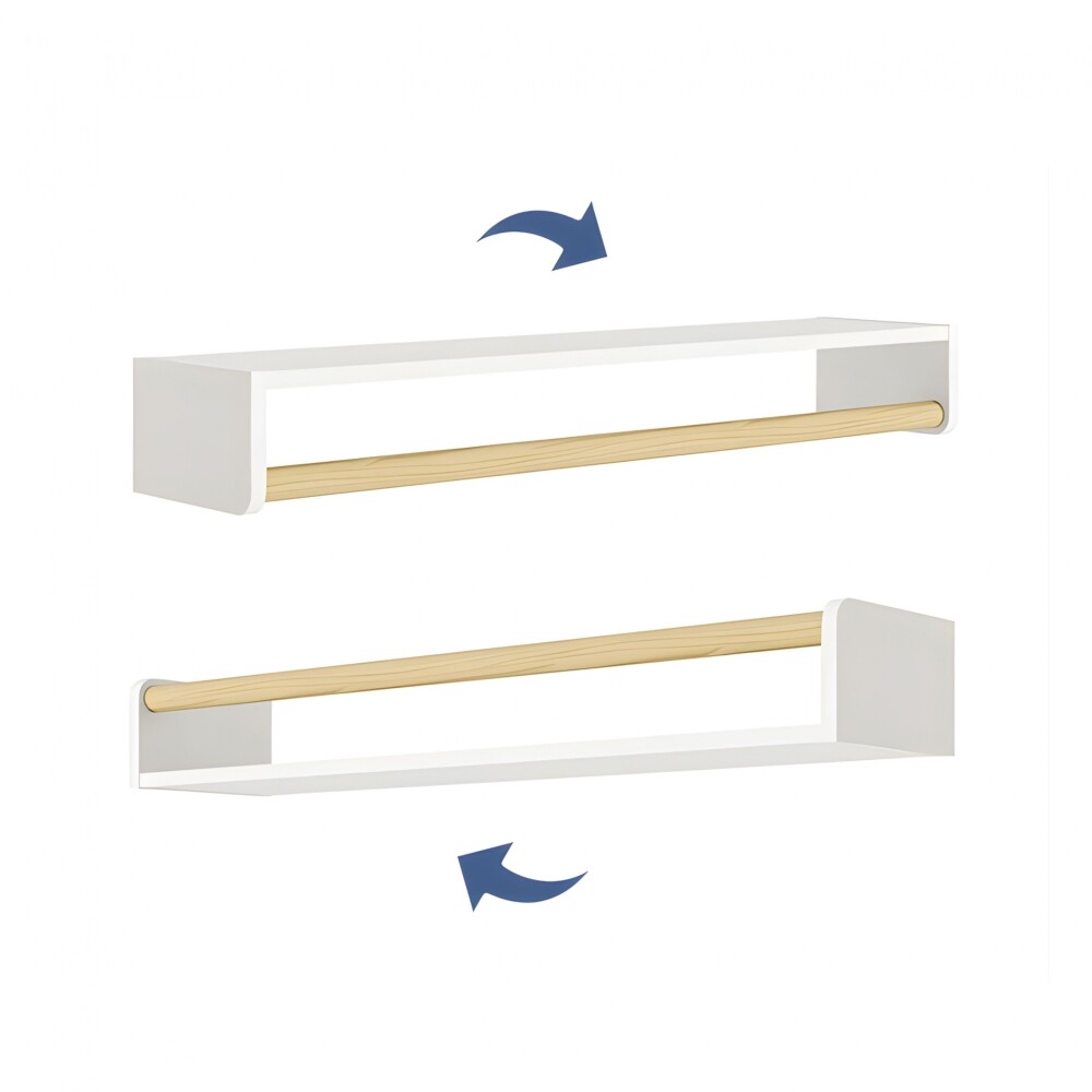 Estante Perchero Theo - infantil Pino Natural y MDF Arena