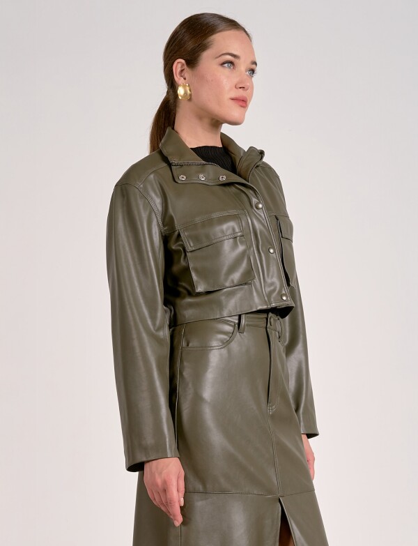 Chaqueta Eco Cuero OLIVA