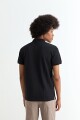 Remera polo manga corta NEGRO