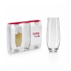 Set vasos/copas flauta sin pie 280 ml x3 CRISTAR Set vasos/copas flauta sin pie 280 ml x3 CRISTAR
