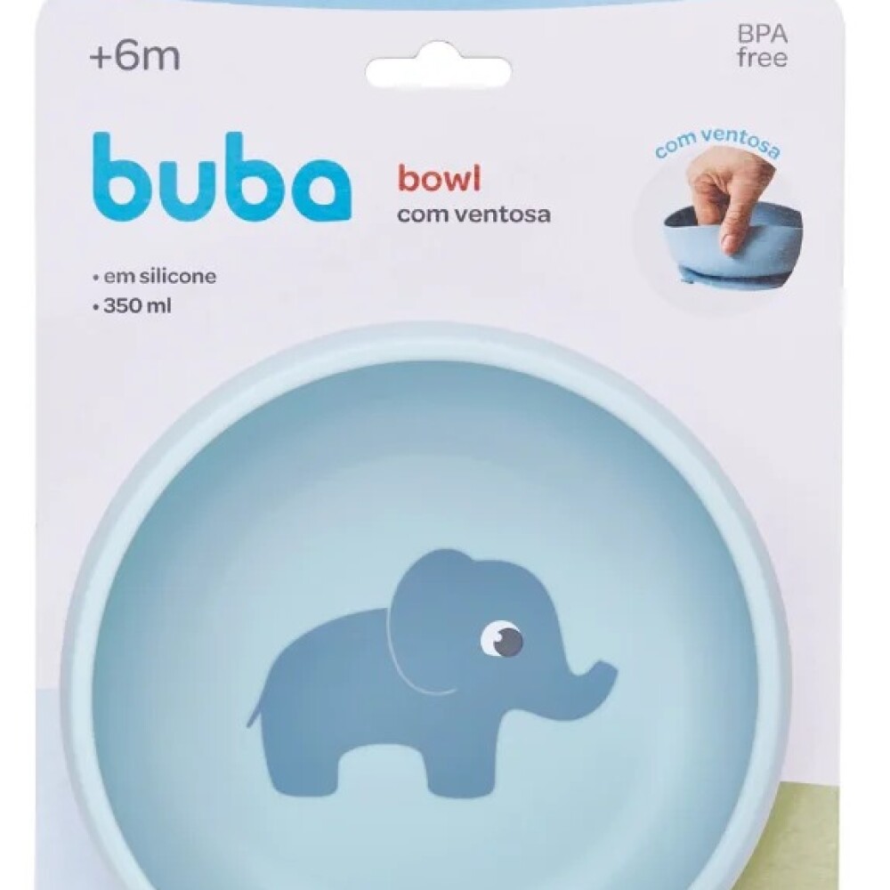 Bowl con ventosa silicona BUBA cloudy celeste