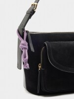 Bolso De Hombro Con Piel negro