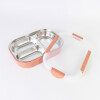 TUPPER INOX/ROSA C/DIVISIONES 26X19X6.5CM Unica