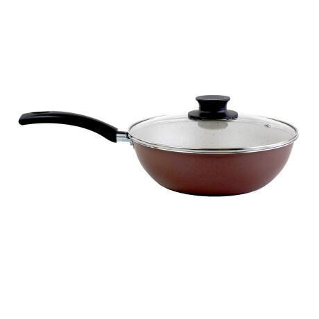 WOK ANTIADHERENTE 24CM C/TAPA BEIGE/TERRACOTA MARTINAZZO WOK ANTIADHERENTE 24CM C/TAPA BEIGE/TERRACOTA MARTINAZZO