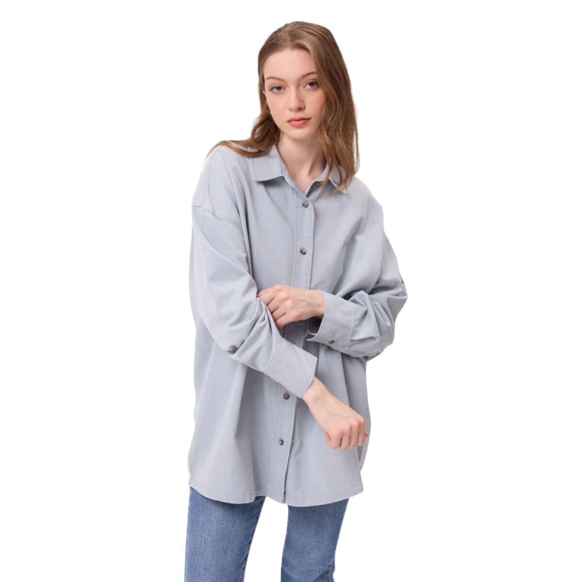 CAMISA TUENA XS-XL - CELESTE 