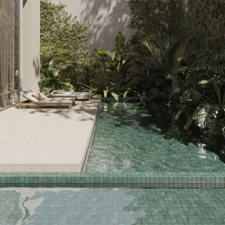 PASTILLAS PARA PISCINA O DECORADO CUADRADO VERDE 7.5X7.5 CM GAMAS DE VERDE