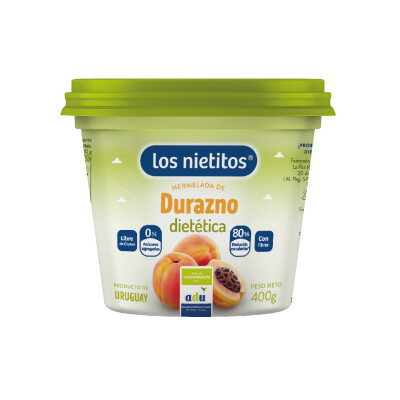 Mermelada De Duraznos Sin Azúcar Los Nietitos 400g Mermelada Durazno 0% 400 Nieti