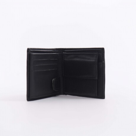 Billetera de hombre con volante y bolsillo Negro