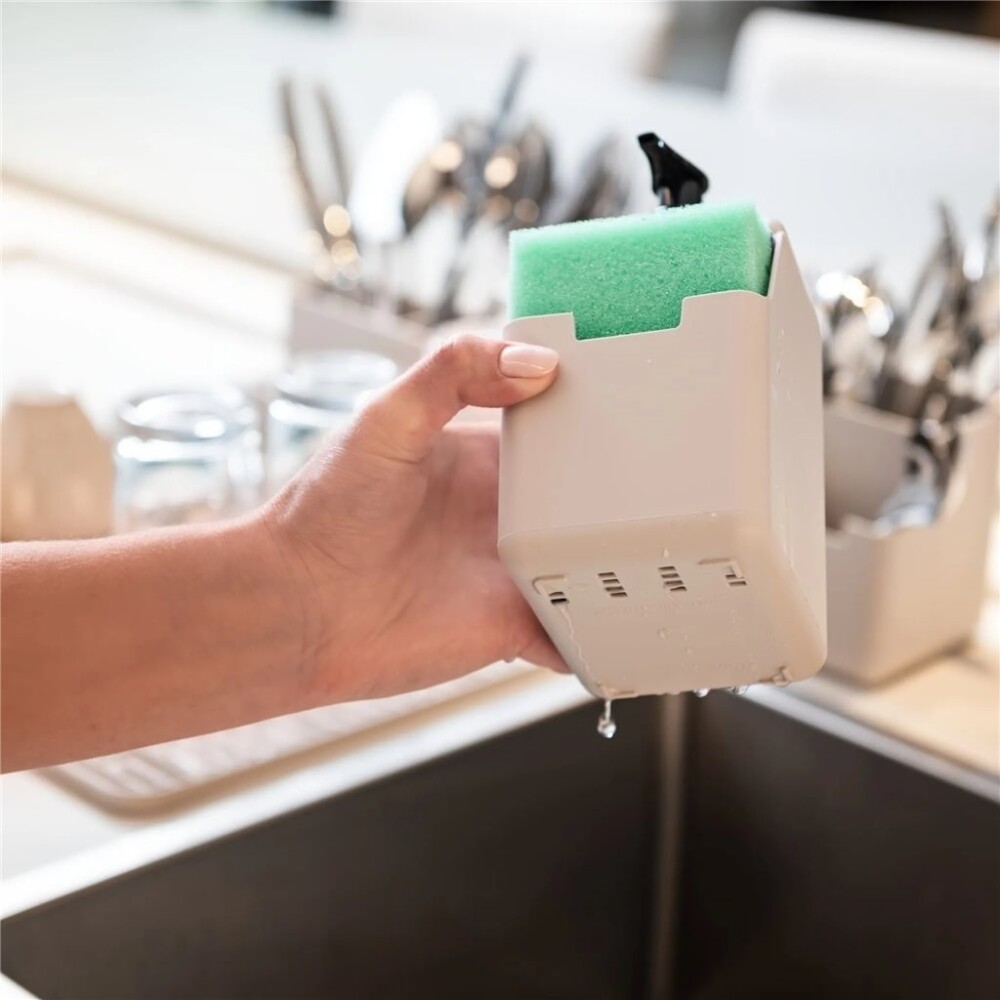 Dispensador de Jabón Líquido Coza Single Gris Claro 500 ml DISPEN. DE JABON PLASTICO SINGLE 500ML LIGHT GRAY