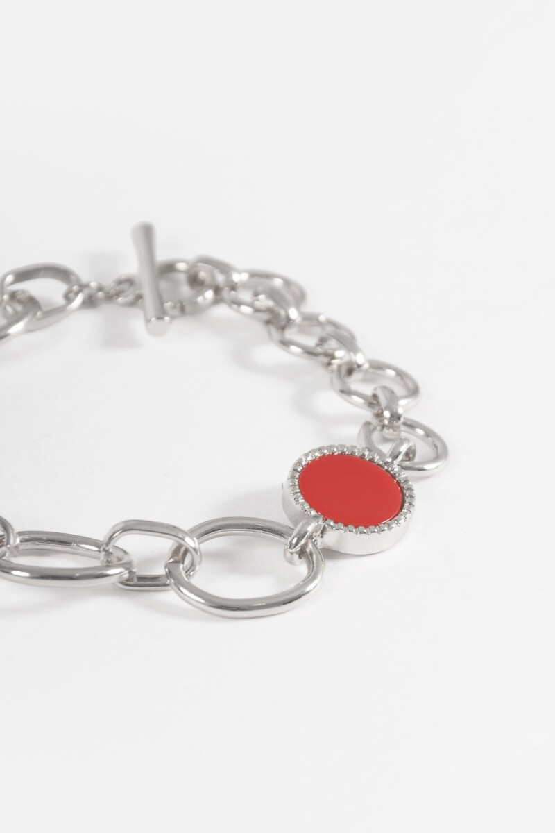 Pulsera eslabones plateado